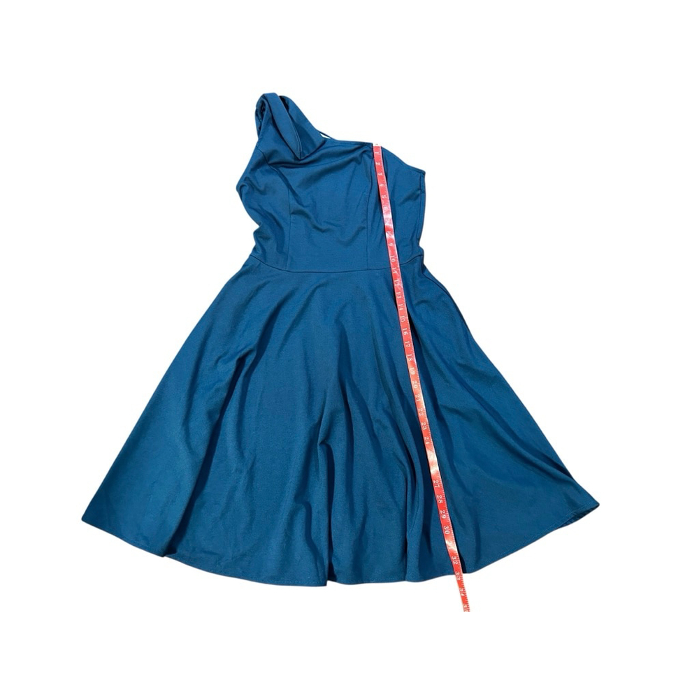 Women's Jasambac One Shoulder Dress M Teal - Picture 5 of 7